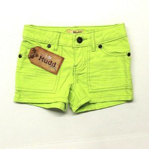 Young Girl's Mudd Corduroy Shorts (GLM23212-320) Fresco Lime Green - 5